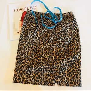 Loft animal print pencil skirt